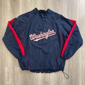 Vintage Majestic Washington Nationals Windbreaker x Short Sleeve Men Size XL